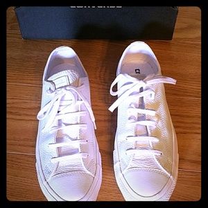 White iridescent converse